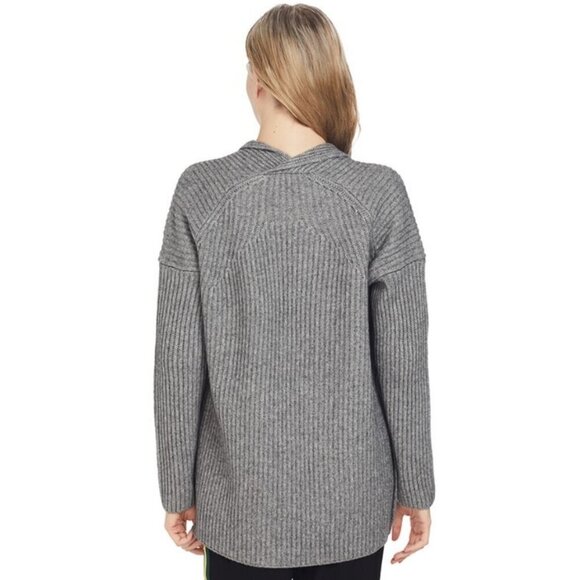 💕VINCE💕 Ribbed Side Buttoned Open Cardigan Sweater ~ Grey Wool Yak Small NWOT - Picture 10 of 16